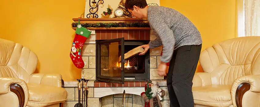 Rusted Metal Fireplace Restoration in Tucker, Georgia